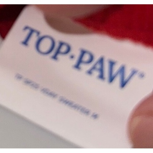 Top Paw Holiday Knit Dog Sweater - Red Heart Paw‎ Print Pullover Puppy medium - Picture 3 of 4